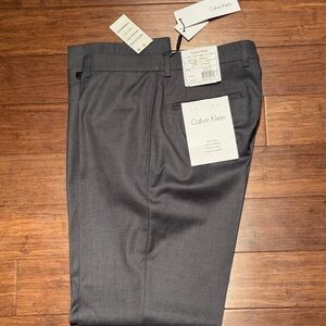 Calvin Klein Gray Slim Fit Dress Pants
